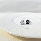 B3 096 ［サージカルステンレス］猫ハートピアス　