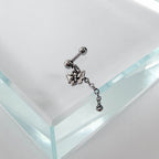 A2 238 ［サージカルステンレス］アンティーク蝶々ロングドロップピアス