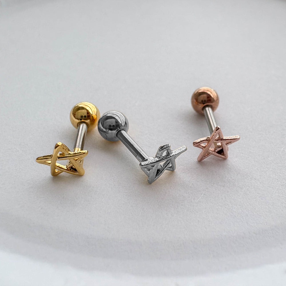 MN 175 ［サージカルステンレス］シンプル星ピアス