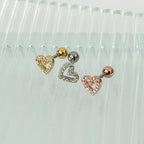 MN 085 ［サージカルステンレス］ラインハートキュービックピアス