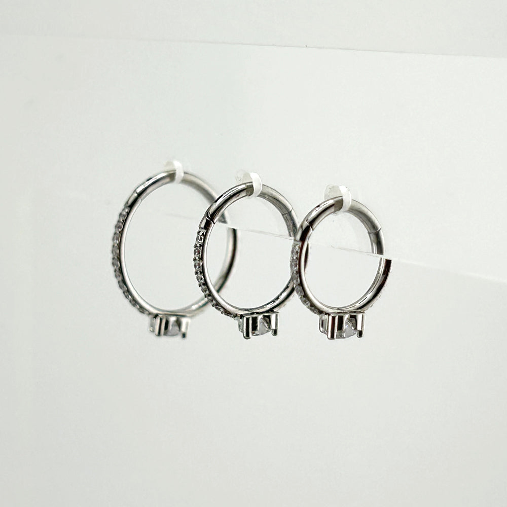 STS 105 ［サージカルステンレス］ストーン指輪ピアス