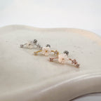 A10 034 ［サージカルステンレス］フラワーラインピアス