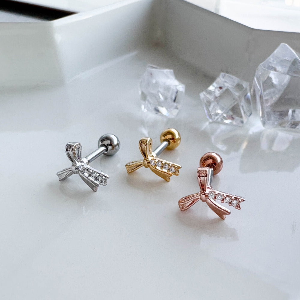 A5 298 ［サージカルステンレス］リボンピアス