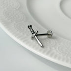 YLR 020 ［サージカルステンレス］ナイフラブレットピアス