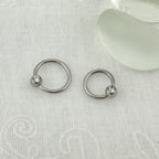 STS 100 [サージカルステンレス]　ボールリングピアス