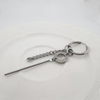 YEH 012 ［サージカルステンレス］チェーンスチールドロップワンタッチピアス