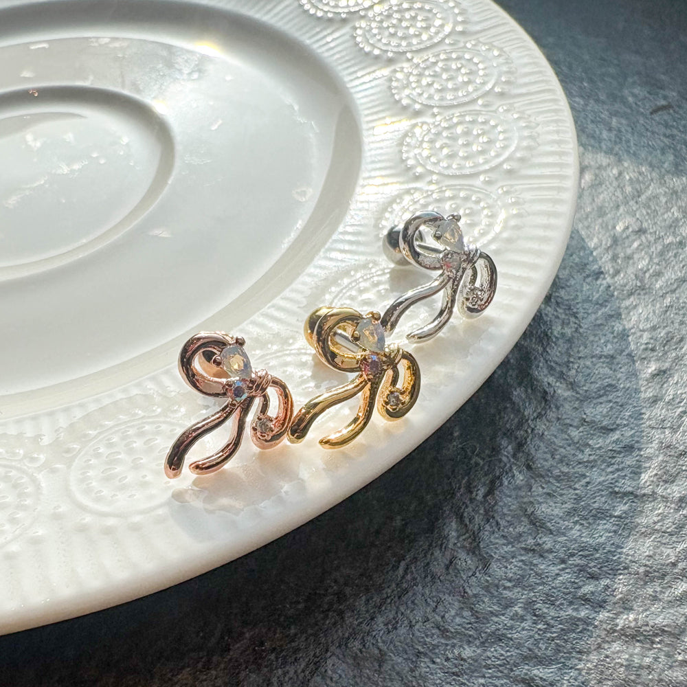 A5 243 ［サージカルステンレス］リボンピアス