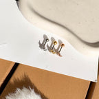 A5 268 ［サージカルステンレス］三色月ストーンピアス