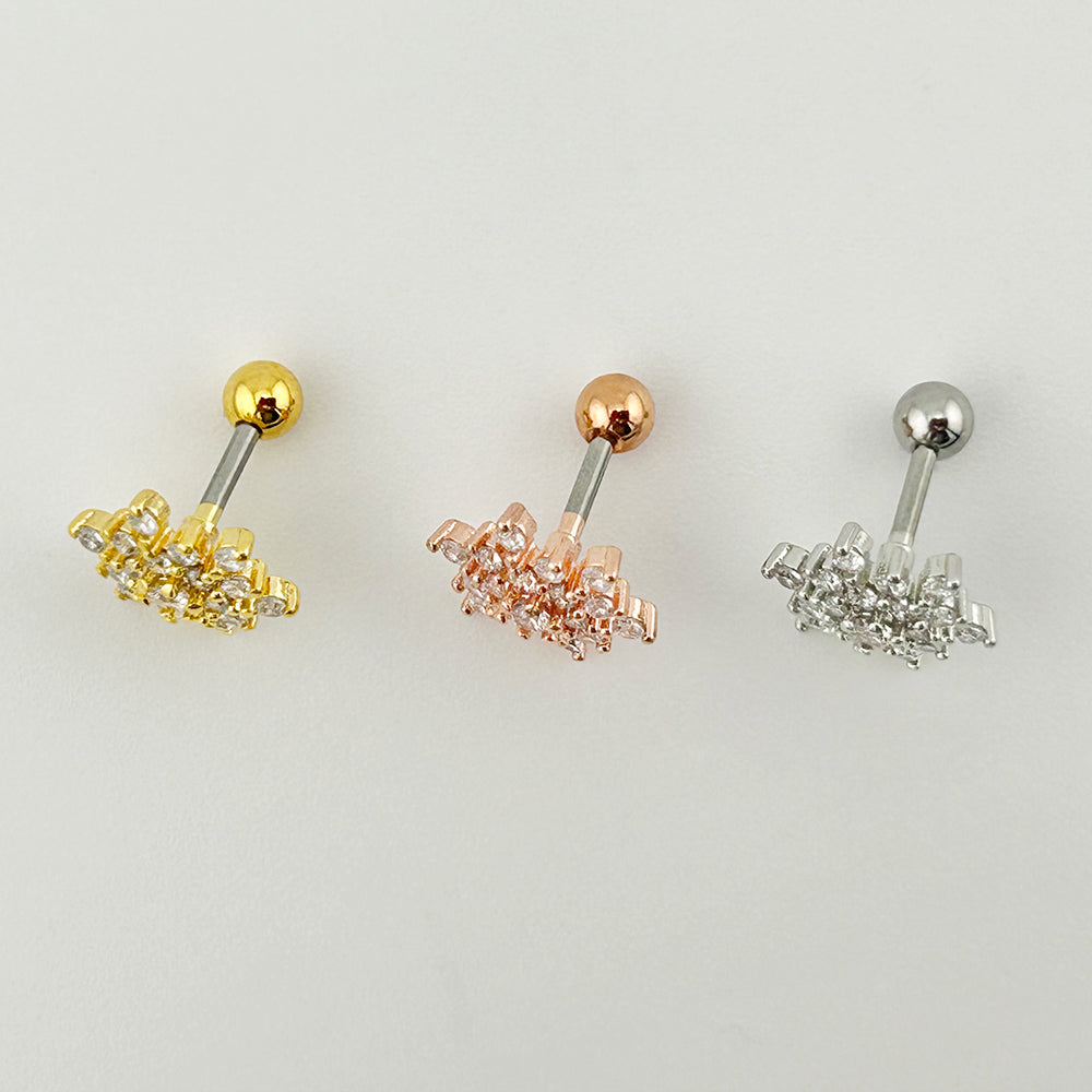 MN 002 ［サージカルステンレス］スノーフラワーピアス