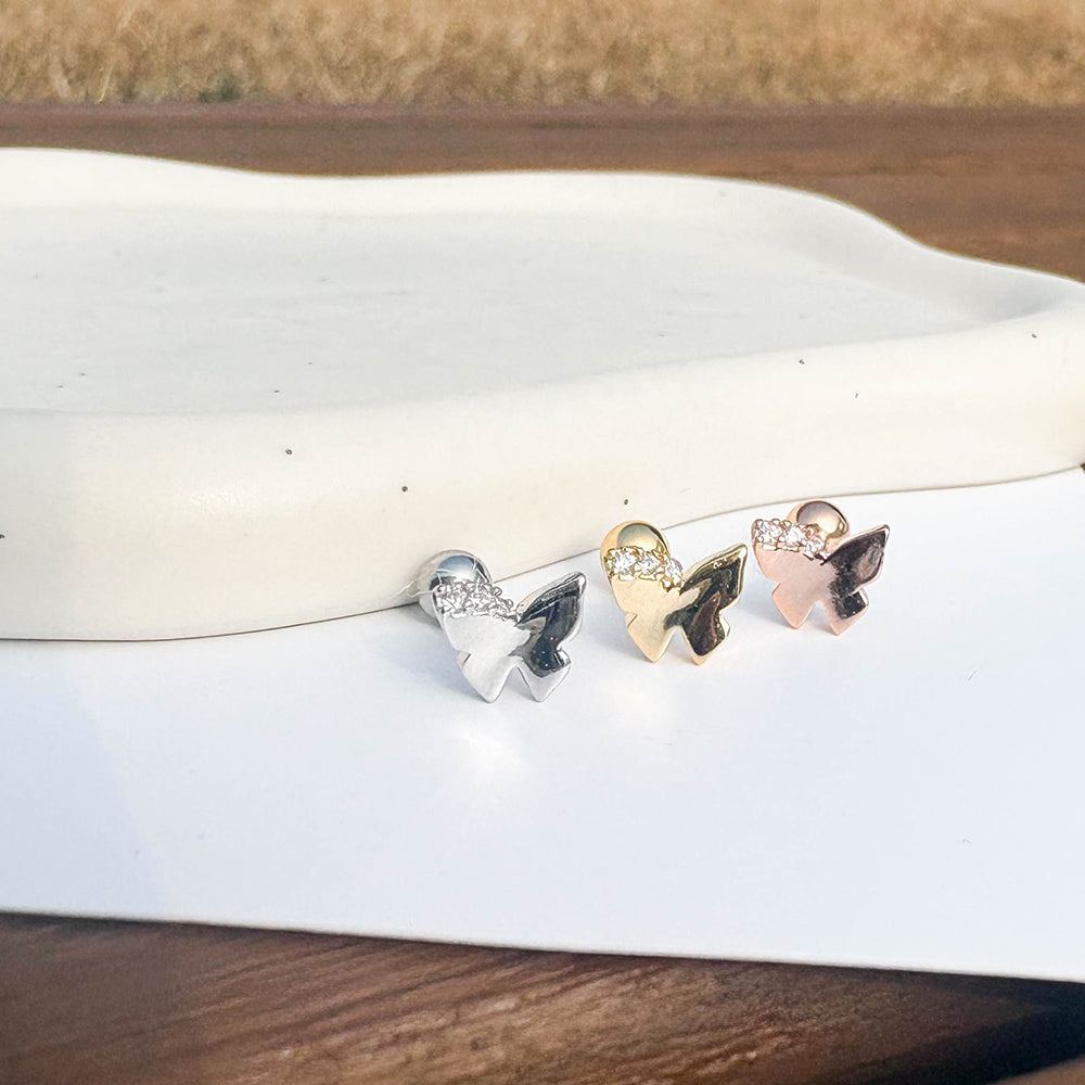 A5 295 [サージカルステンレス ]　シンプル蝶々ピアス