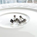 A2 240 ［サージカルステンレス］アンティークロイヤルキュービック十字架ピアス