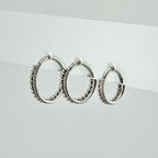 STS 107 [サージカルステンレス] ストーン二重リングピアス