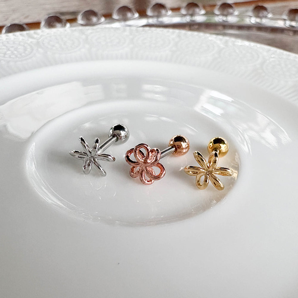MS 027 ［サージカルステンレス］お花ピアス