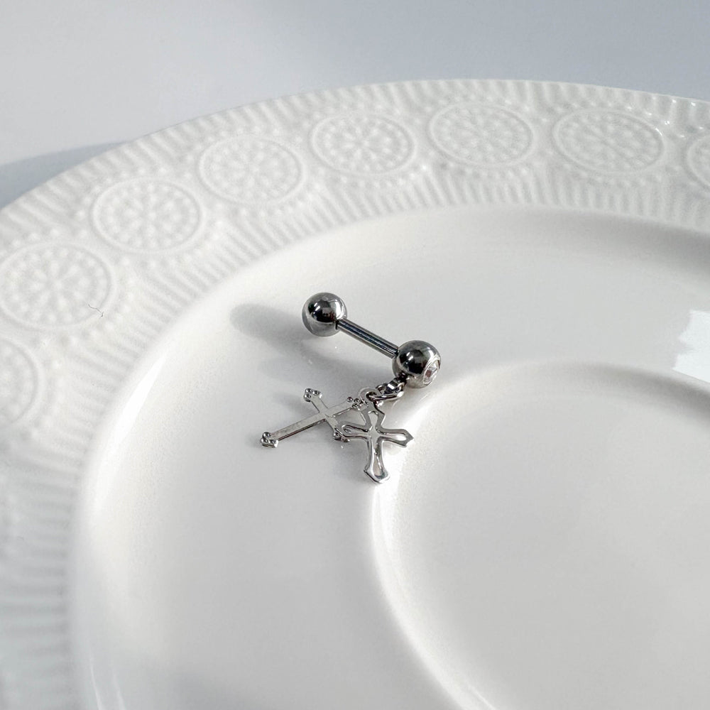 A4 115 ［サージカルステンレス］十字架ピアス