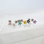 A8 203 ［サージカルステンレス］ポップカラー花ピアス