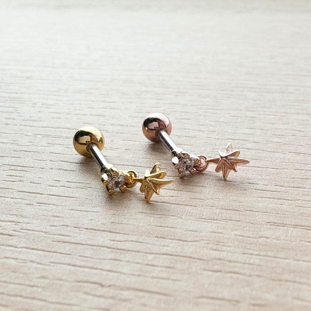 MP 154 ［サージカルステンレス］キュービック星ピアス