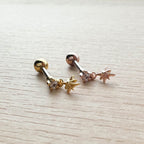 MP 154 ［サージカルステンレス］キュービック星ピアス