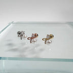 A8 252 ［サージカルステンレス］ラージパールリボンピアス