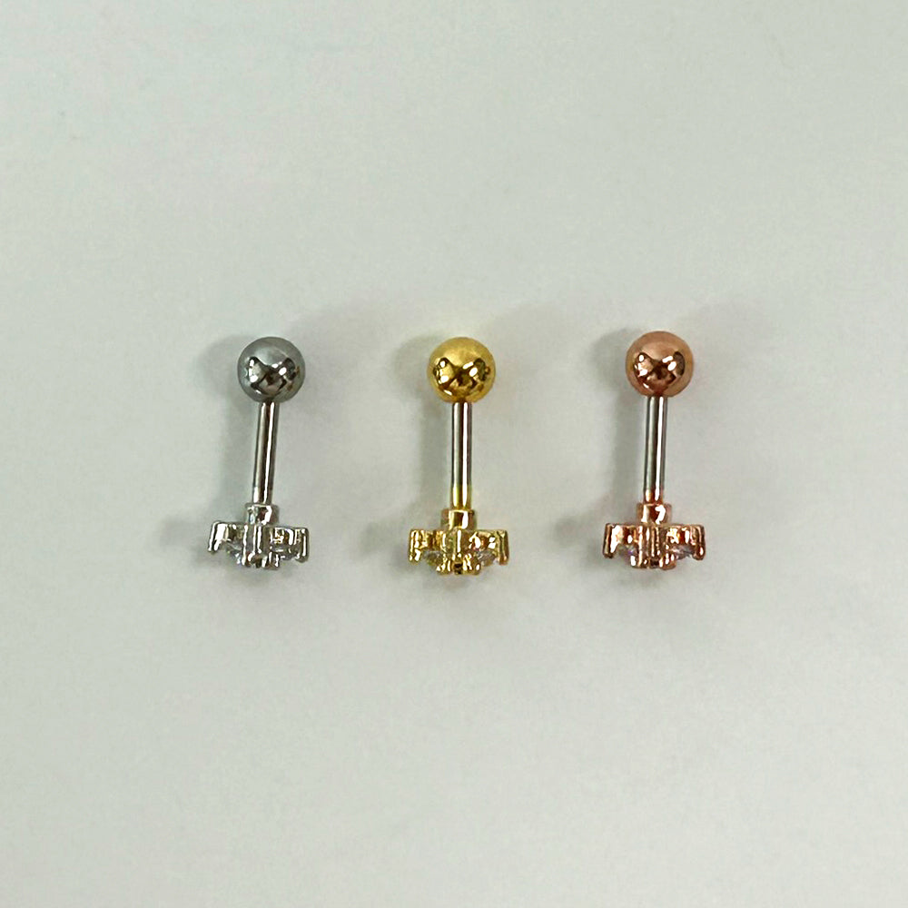 MN 018 ［サージカルステンレス］キュービックフラワーピアス