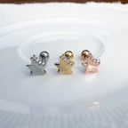 A5 296 ［サージカルステンレス］ストーン星ピアス