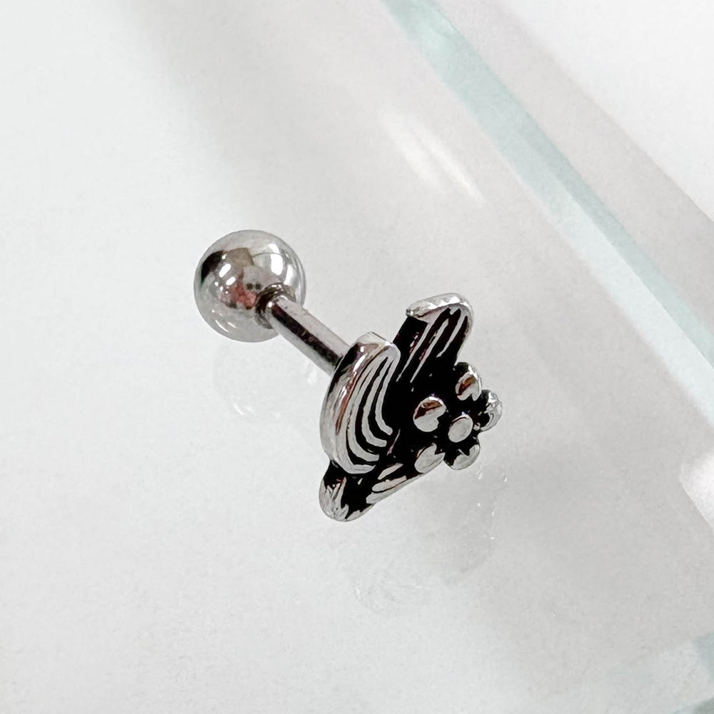 MV 069 ［サージカルステンレス］アンティーク花ピアス