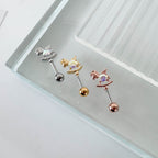 A8 273　[サージカルステンレス] オーロラ木馬ピアス