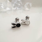 B3 030 ［サージカルステンレス］シンプルモノうさぎピアス