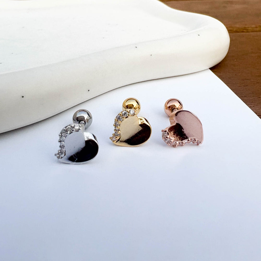 A5 297 ［サージカルステンレス］ストーンハートピアス