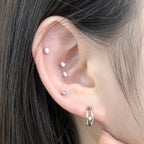 STS 056 ［サージカルステンレス］キュービック二重リング