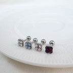 B3 057 ［サージカルステンレス］ストーン花ピアス