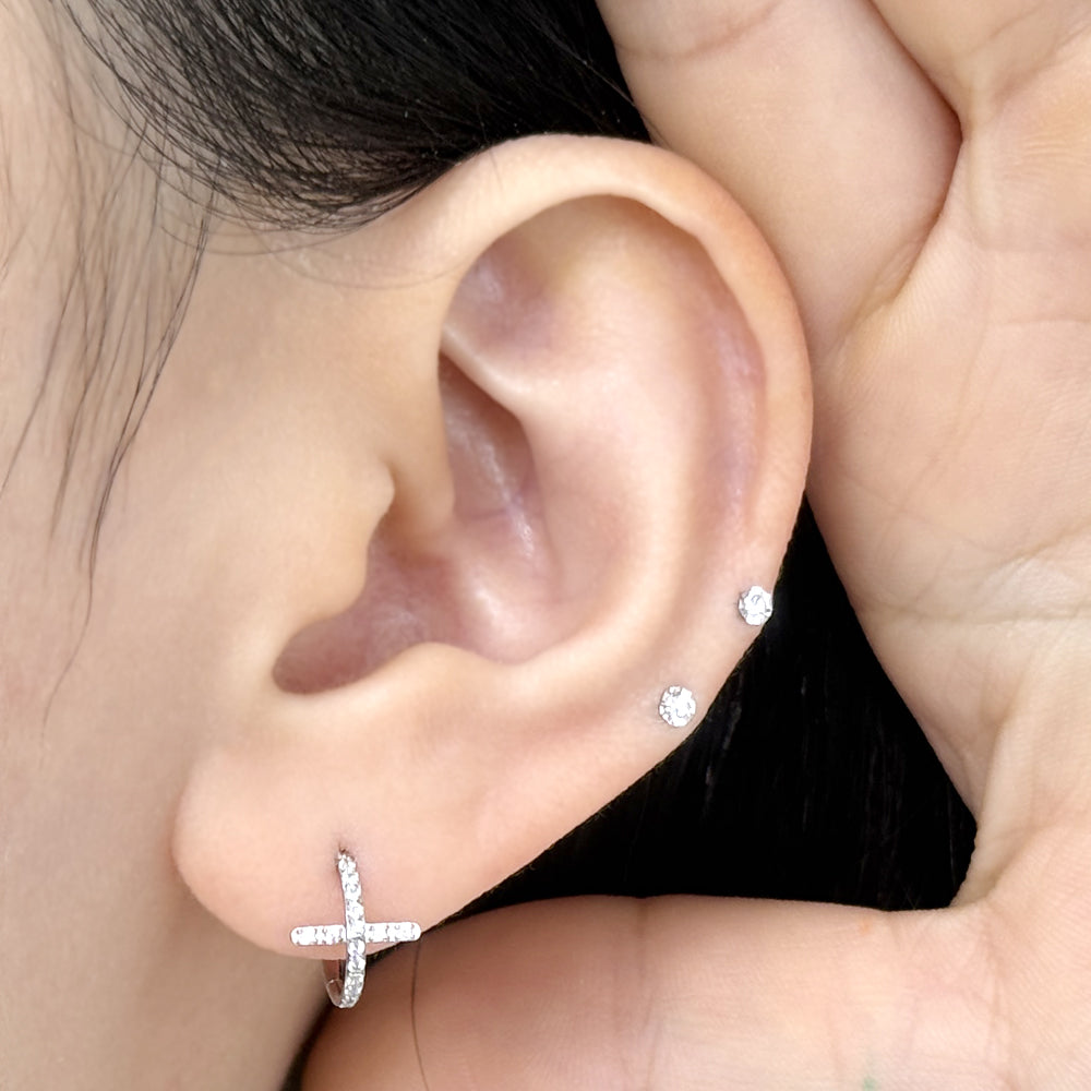 STS 042 ［サージカルステンレス］スティックリングピアス