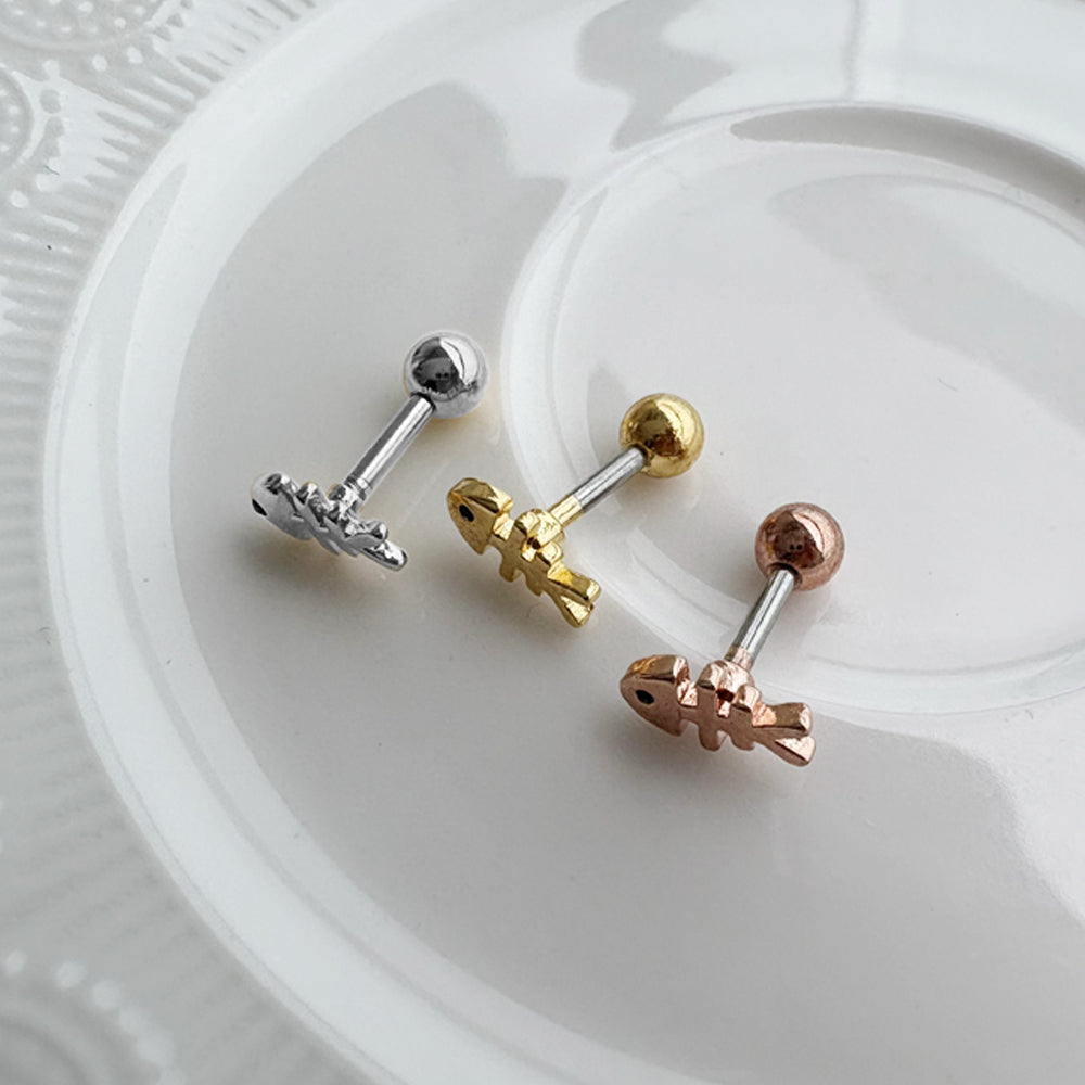 MN 151 ［サージカルステンレス］魚の骨ピアス