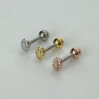 MP 138 ［サージカルステンレス］三角，丸，四角，水滴ストーンピアス