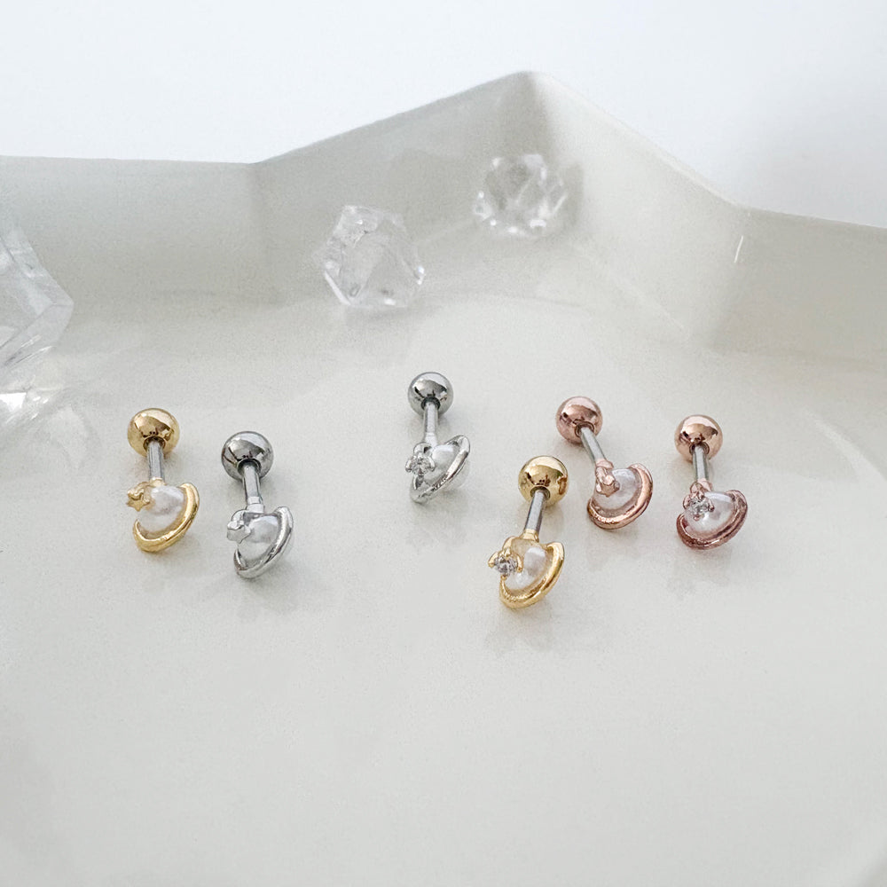 A8 279 ［サージカルステンレス］土星ピアス