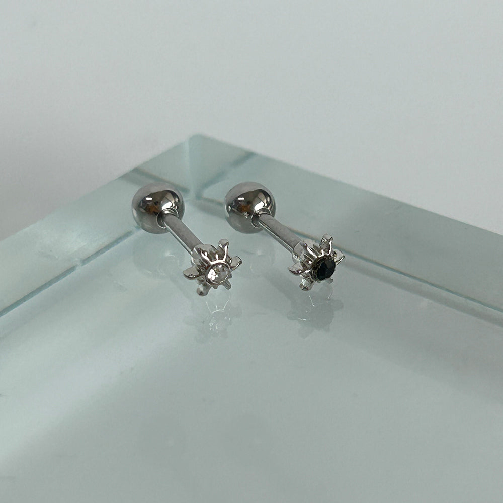 A2 184 ［サージカルステンレス］ストーン太陽ピアス