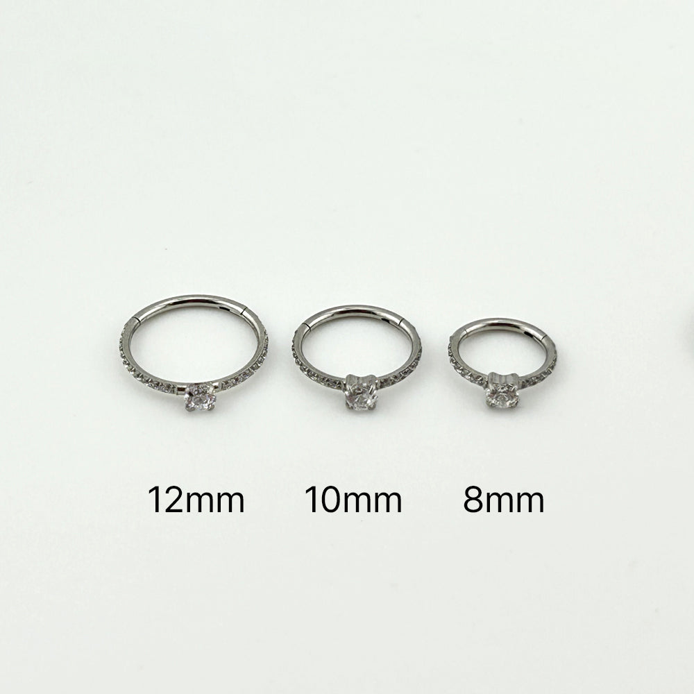 STS 106  ［サージカルステンレス］キュービックストーンリングピアス