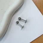 B3 025 ［サージカルステンレス］パステルスタイルスマイル花ピアス