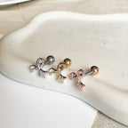 MP 161 ［サージカルステンレス］クリアキュービックピアス