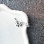 A2 216 ［サージカルステンレス］ビッグリボンドロップピアス