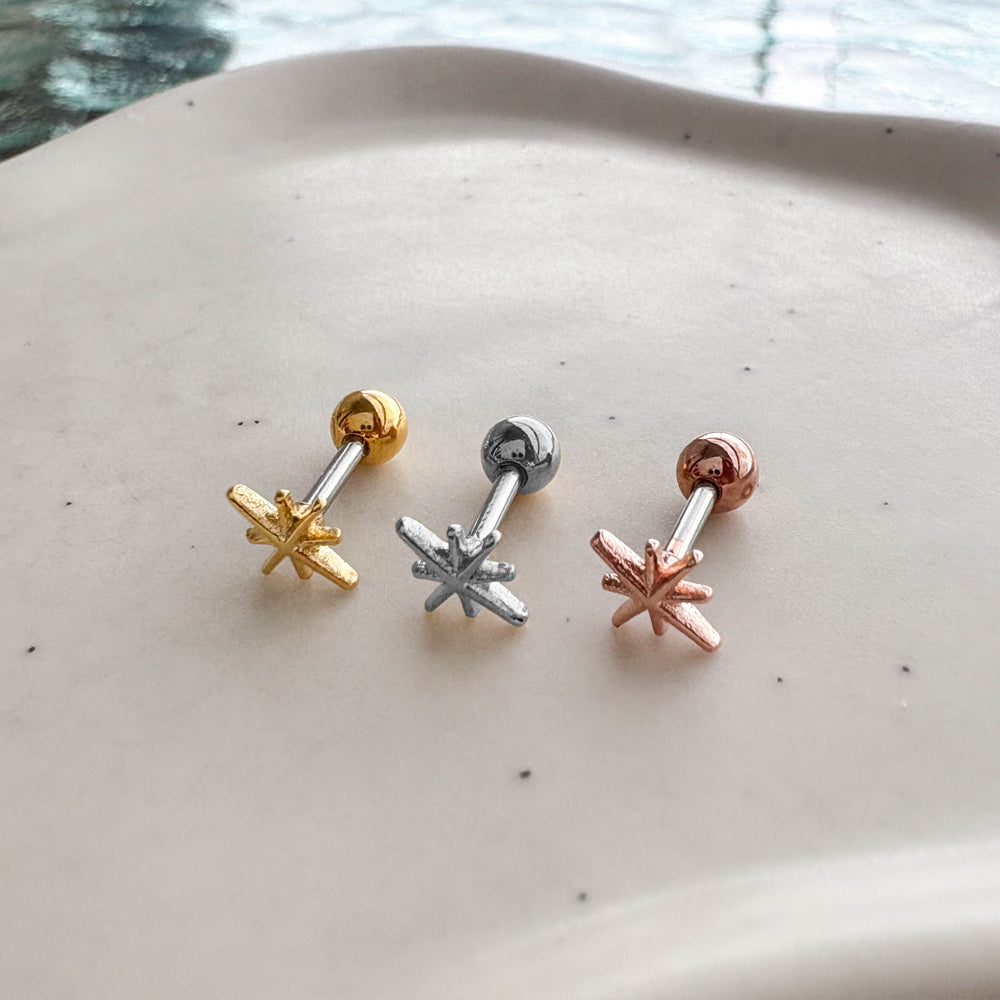 MN 179 ［サージカルステンレス］星の光ピアス