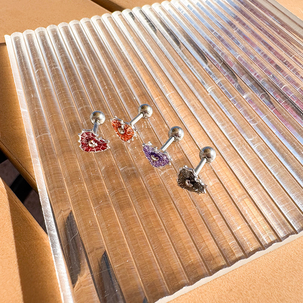 A5 279 ［サージカルステンレス］ハートスパイダーピアス