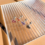 A5 279 ［サージカルステンレス］ハートスパイダーピアス