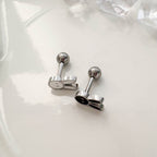 B3 030 ［サージカルステンレス］シンプルモノうさぎピアス