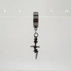 YEH 005 ［サージカルステンレス］スチールリングドロップワンタッチピアス