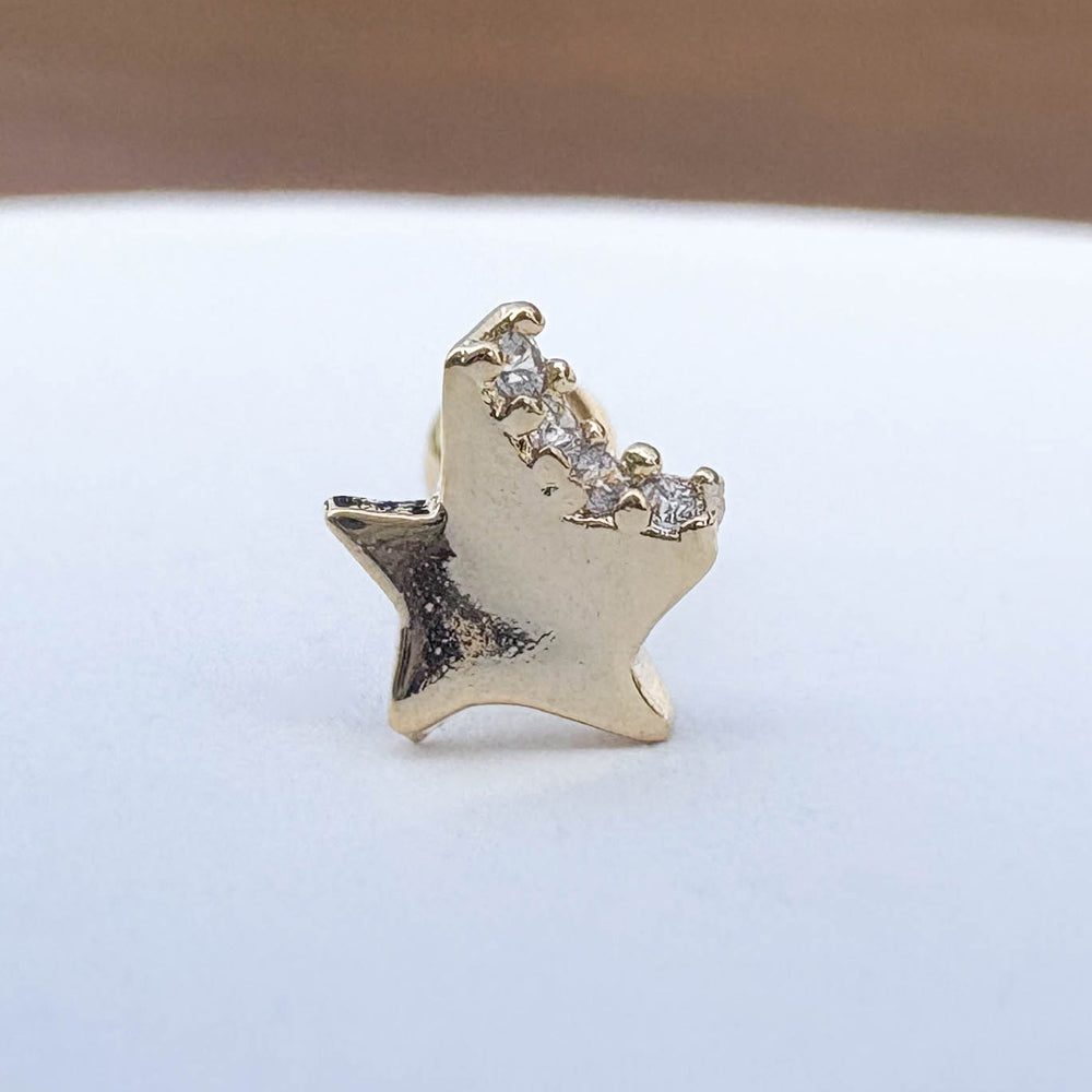 A5 296 ［サージカルステンレス］ストーン星ピアス