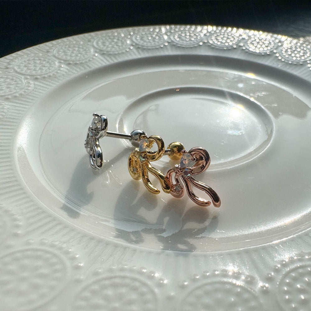 A5 243 ［サージカルステンレス］リボンピアス