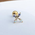 A5 294 ［サージカルステンレス］ストーン十字架ピアス