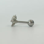 MS 062 　［サージカルキュービック］ストーンベアピアス