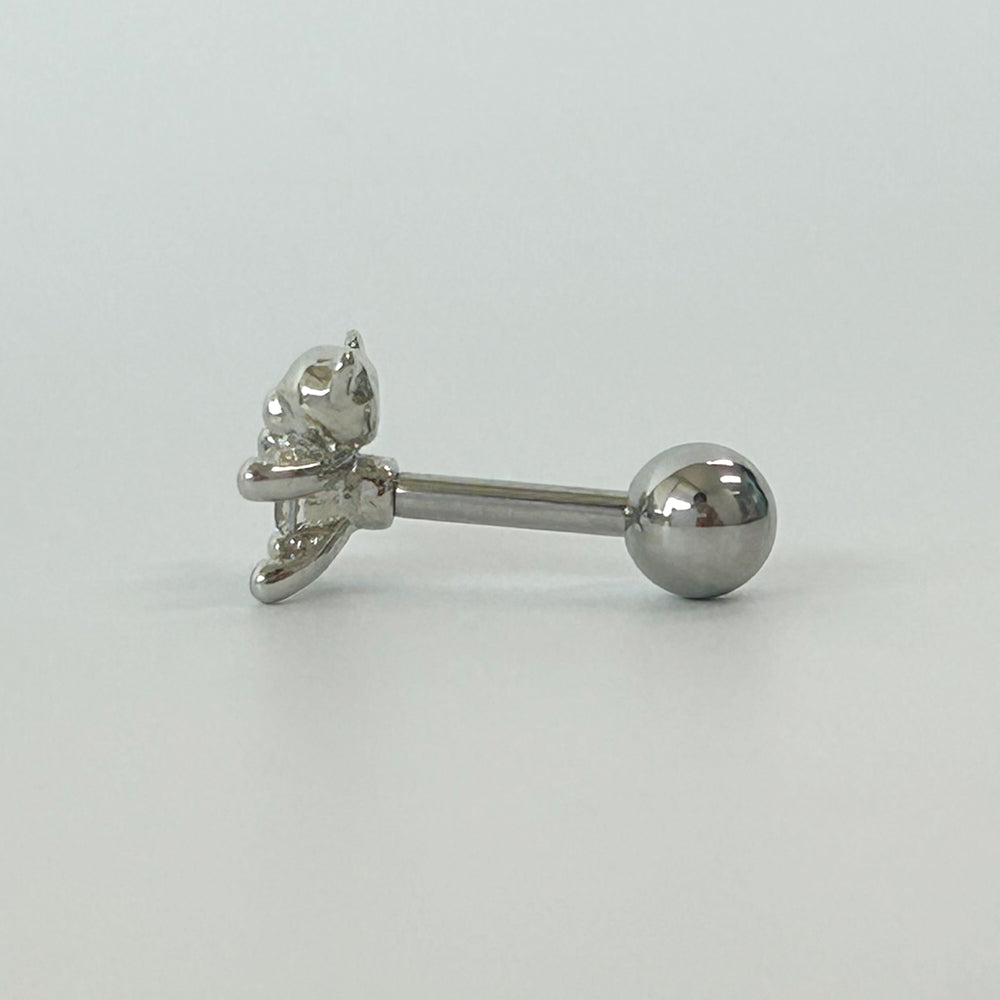 MS 062 　［サージカルキュービック］ストーンベアピアス