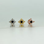 MN 182 ［サージカルステンレス］ゴシックストーン十字架ピアス